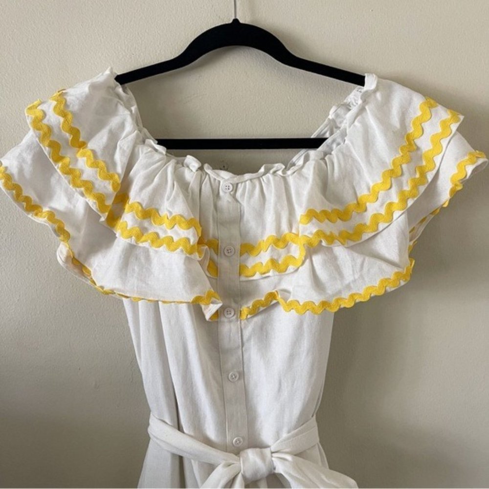 Lisa Marie Fernandez Ric Rac Off the Shoulder Dress - Picture 4 of 8
